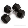 Gummi støbejern Dumbbell Hex Gummi Dumbbells